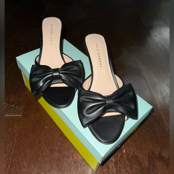 Jack Rogers-Lola Bow Mid Heel black size 8 New in box. - Picture 6 of 16
